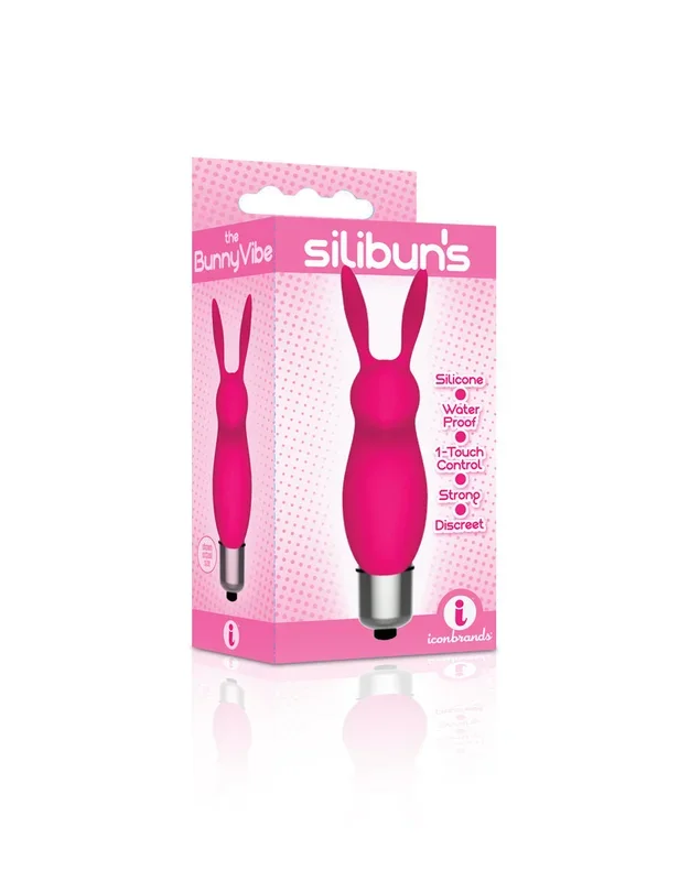 Silibun Silicone Bunny Bullet Vibrator in Pink for Discreet Fun