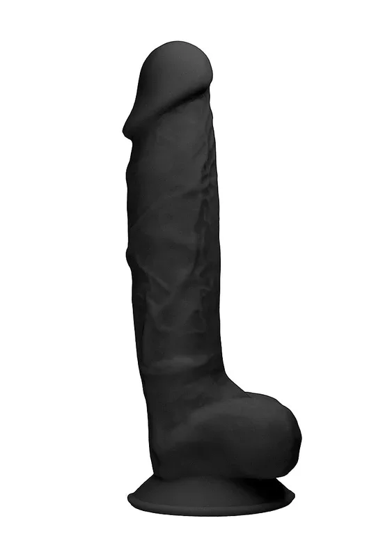 Silicone Dildo With Balls – 21,8 cm – Black