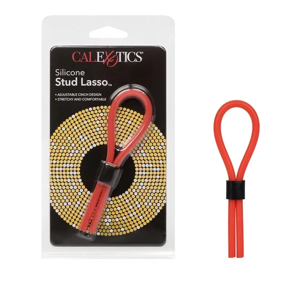Silicone Stud Lasso Rings, Red