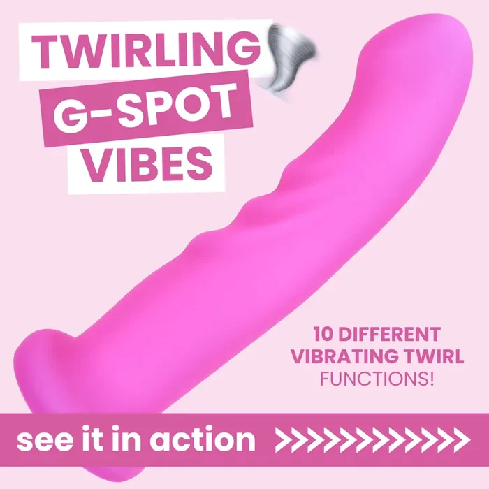 Silicone Twirling Suction Cup G-Spot Dildo – Rotates Against Your G-spot for Easy Squirting Orgasms!