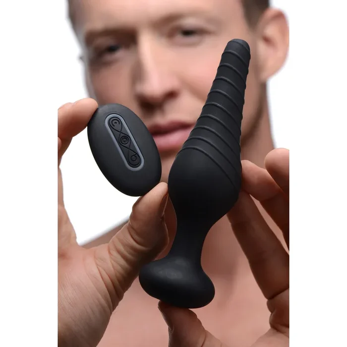 Silicone Vibrating Anal Plug with Remote Control