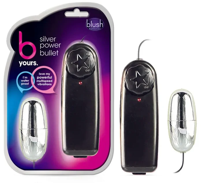Silver Power Bullet by Blush Novelties – Ultra-Quiet, Waterproof Vibrator with Multiple Speeds