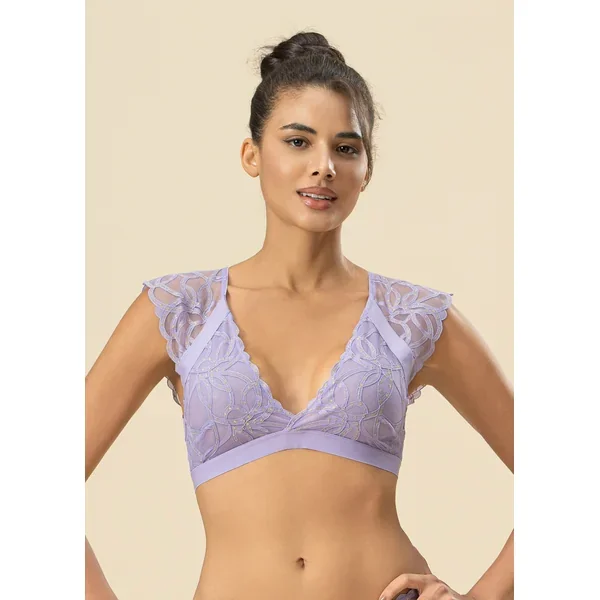 SILVIA Lace Unlined Plunge Bra Top
