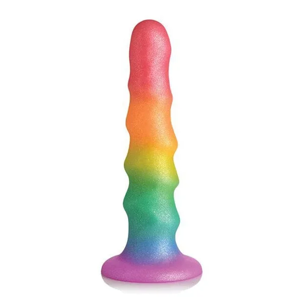Simply Sweet 6.5″ Zigzag Rainbow Dildo