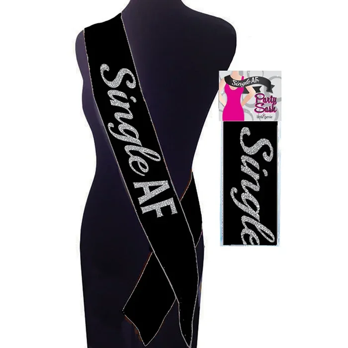 Single AF Sash – Black Party Sash