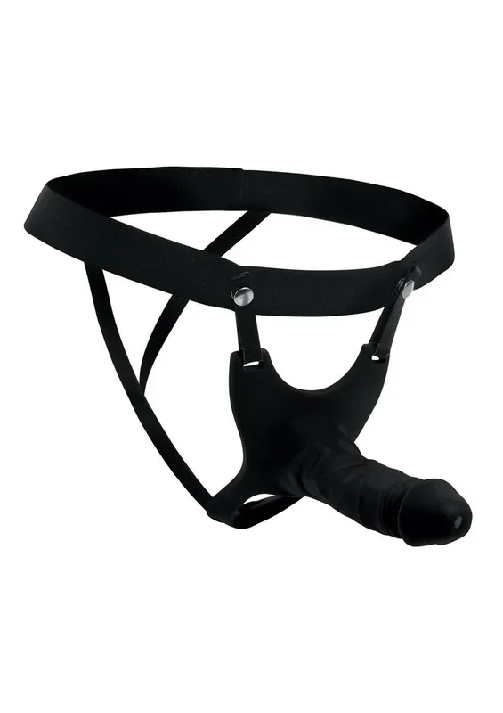 Size Matters Hollow Silicone Dildo Strap-On with Cum-Thru Tip