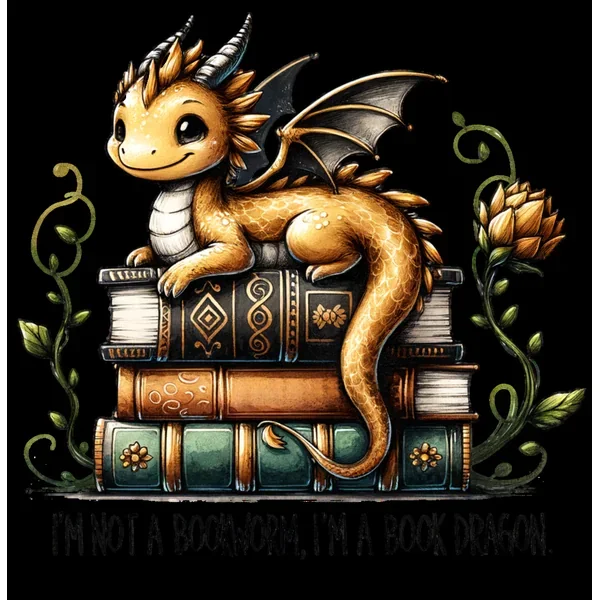 Smiling Book Dragon DTF (direct-to-film) Transfer