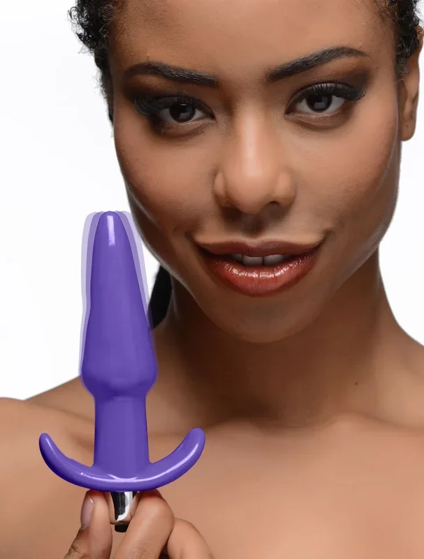 Smooth Vibrating Anal Plug – Purple