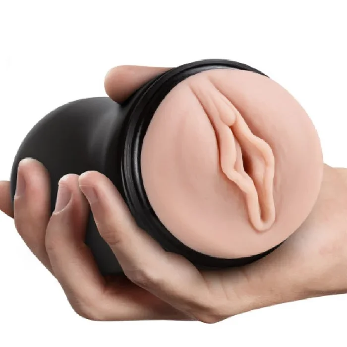 Soft and Wet Pussy Self Lubricating Stroker with Pleasure Ridges – Vanilla