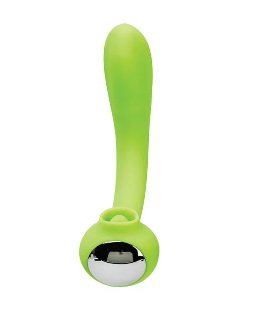 Space Lunar Licker Bendable Clitoral & G-Spot Vibe – Neon Green
