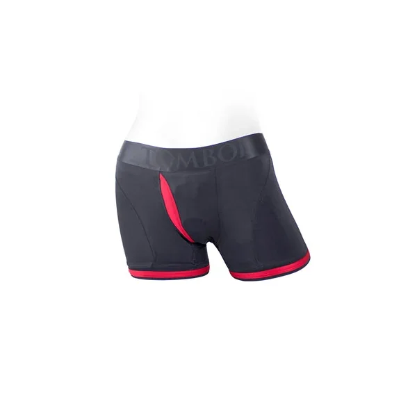 SpareParts Tomboii Nylon Boxer Briefs Harness Black/Red Size 5XL