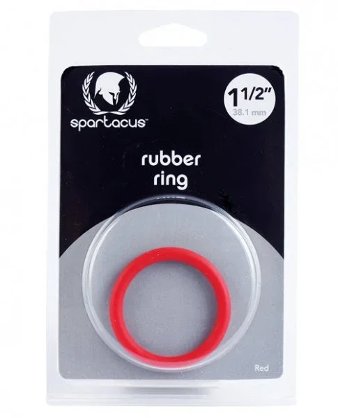 Spartacus 1.5″ Rubber Cock Ring – Red