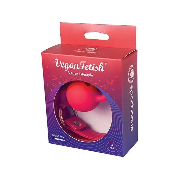 Spartacus Silicone Ball Gag w/Red PU Straps – 46 mm