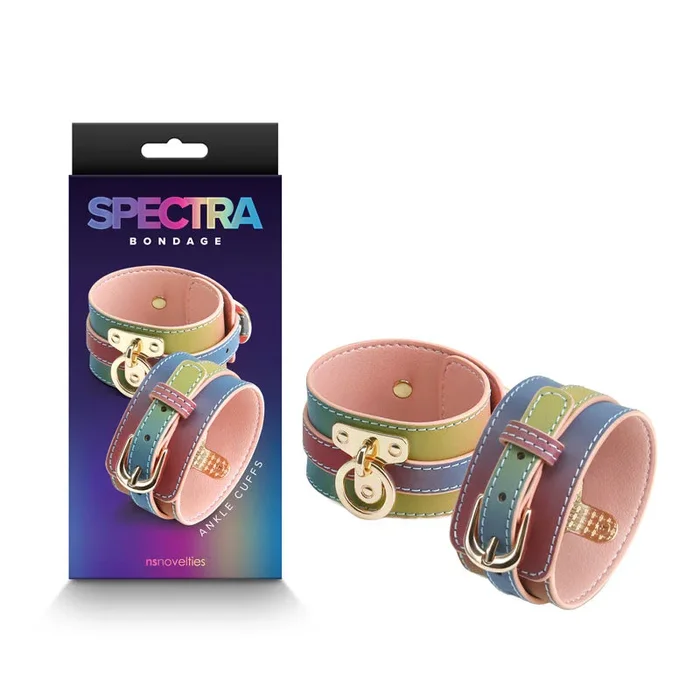 Spectra Bondage Ankle Cuffs – Rainbow – Rainbow Restraints
