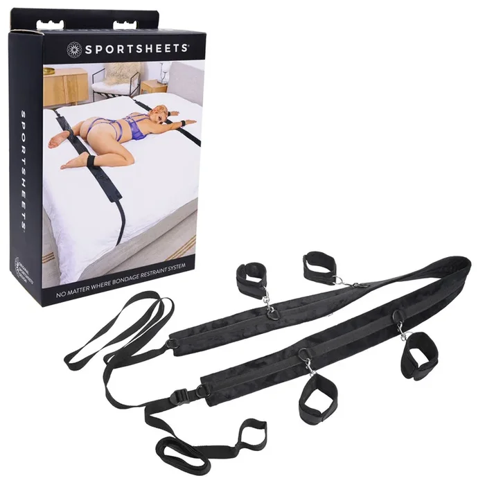 SPORTSHEETS No Matter Where Bondage Restraint System – Bed Restraints