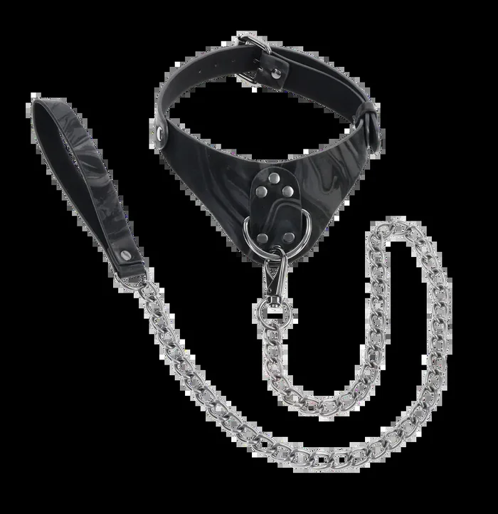 Sportsheets Velvet Noir Collar and Leash