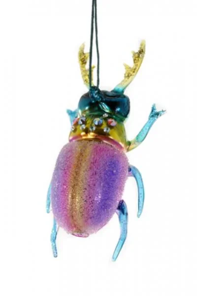 Stag Horn Beetle Ornament – Purple