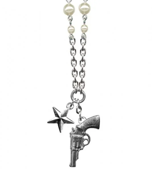 Star Gun Sweet & Petite Necklace – Cream Pearl Glass Beads