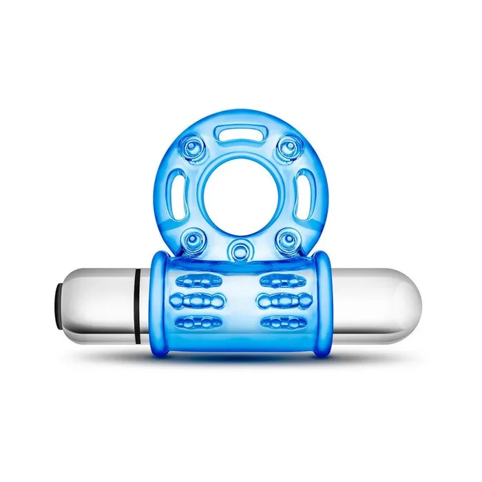 Stay Hard – 10 Function Vibrating Bull Ring – Blue