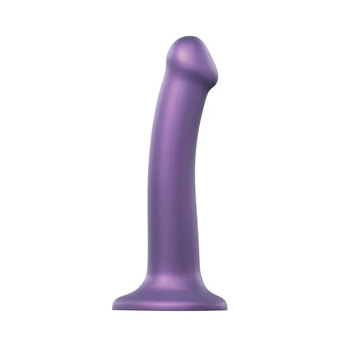 Strap On Me Flexible 7″ Dildo – Metallic Purple