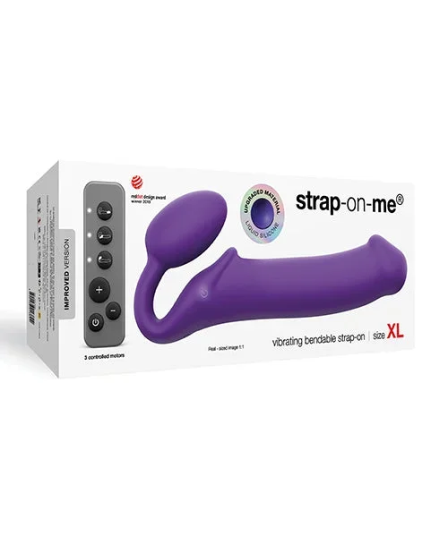 Strap On Me Vibrating Bendable Strapless Strap On Xlarge – Purple