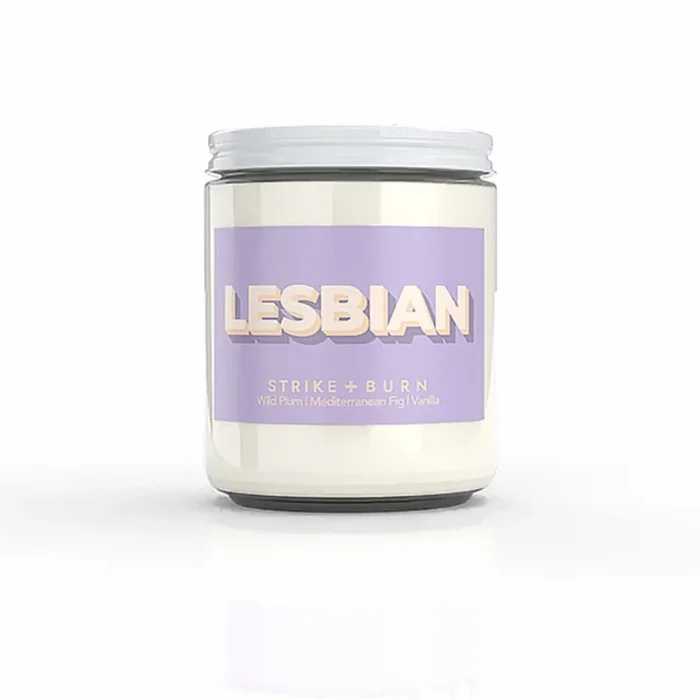Strike & Burn Lesbian Candle Wild Plum Mediterranean Fig Vanilla