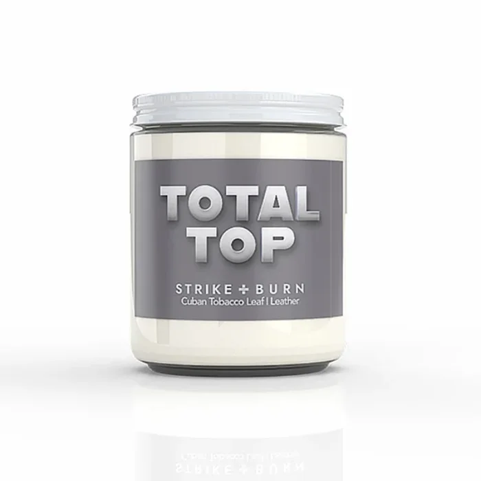 Strike & Burn Total Top Candle Cuban Tobacco Leaf Leather