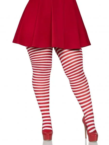 Stripe Tights – White & Red – Queen