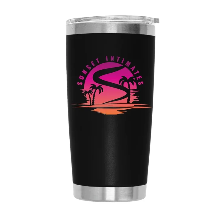 SUNSET DESIGN_001 20oz TUMBLER – BLACK