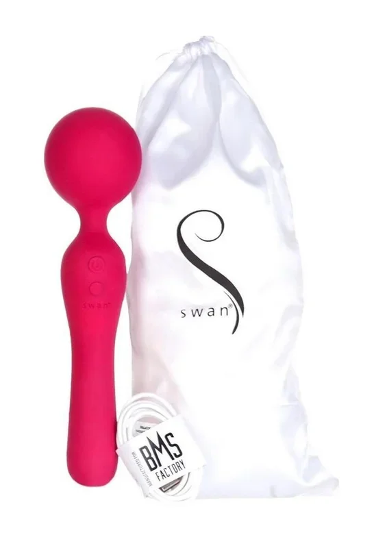Swan The Swan Sceptre Rechargeable Silicone Dual End Wand Massager