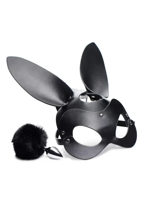 Tailz Bunny Tail Anal Plug and Mask