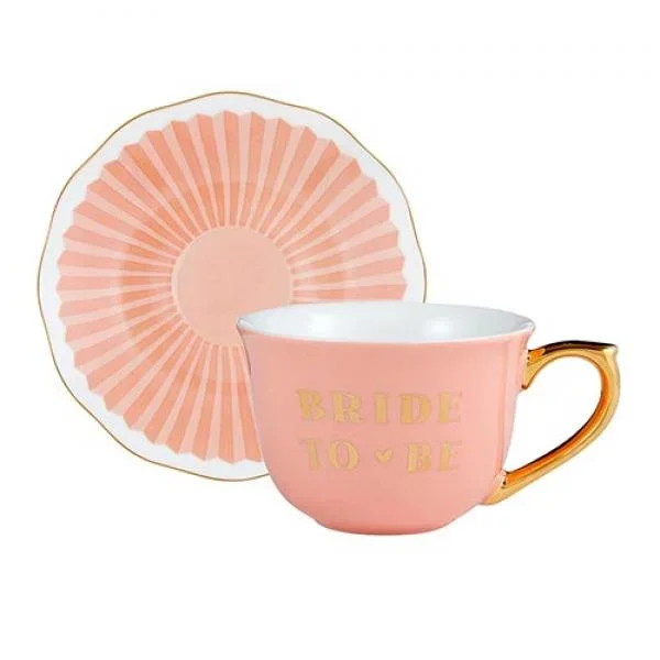 Tea Cup & Saucer Set – Bride to Be
