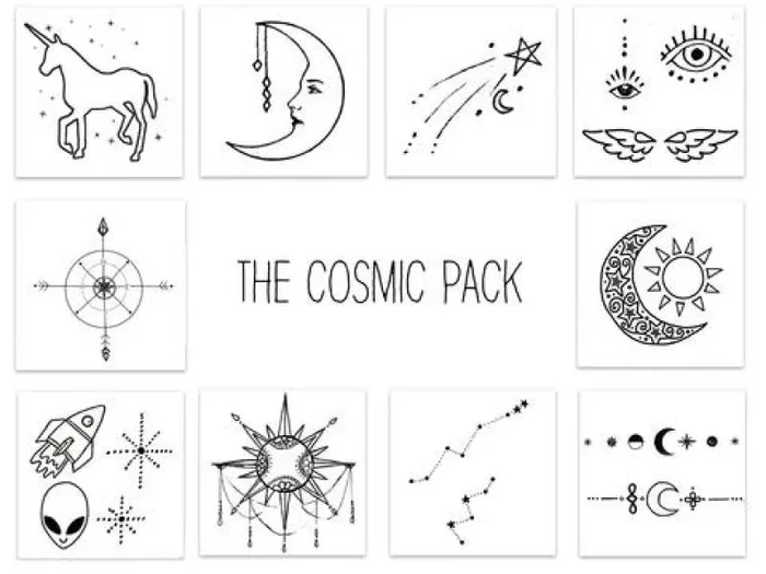 The Cosmic – Temporary Tattoo Pack