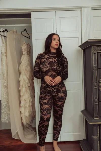 The Lace Collection Catsuit – Black –