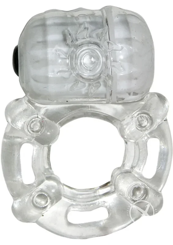 The Macho Crystal Collection Pulsating Erection Vibrating Cock Ring