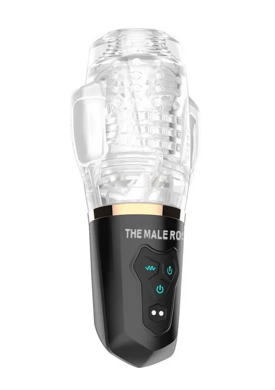 The Male Rose 2 Rechargeable Sucking Masturbator – Black/Clear