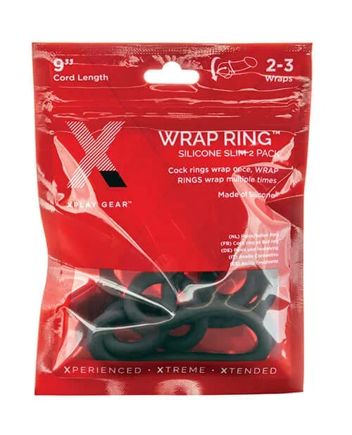 The Xplay Wrap Ring Silicone Slim 9in (2 pack) – Black