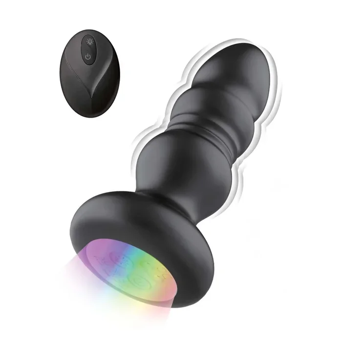Thrusting Light-Up Beads Plug & Anal Vibrator
