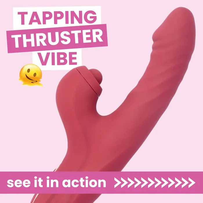 Thrusting Ribbed Rabbit Vibe with Clitoral Nub