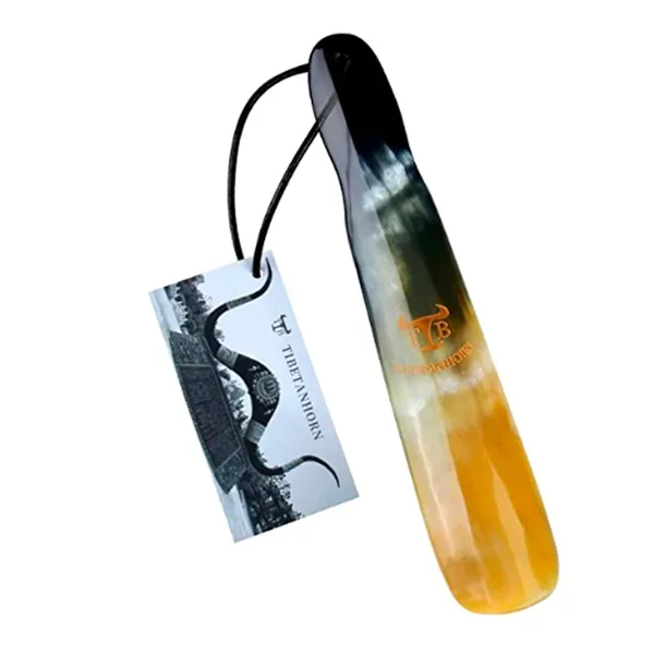 Tibetan Shoe Horn-Hand Crafted Natural Tibetan Yak Shoe Horn-8.7″ to 9.4″Long.