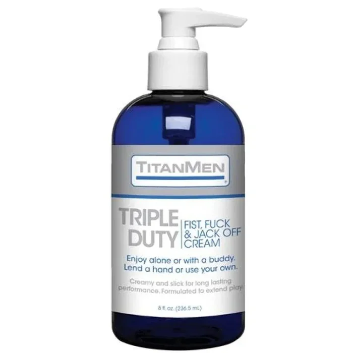 Titanmen Triple Duty Fist, Fuck and Jack Off Cream – Bulk – 8 Fl. Oz.