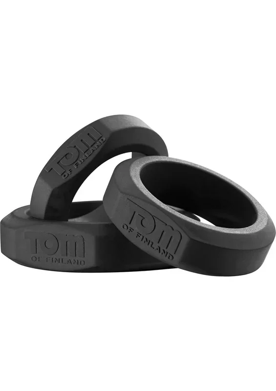 Tom Of Finland 3 Piece Silicone Cock Ring