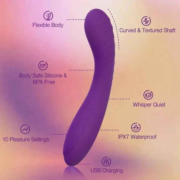 Tracy’s Dog – G Vibe G Spot Dildo Vibrator (Purple)