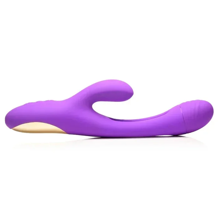 Tri-Flick Flicking Silicone Rabbit Vibrator – Purple