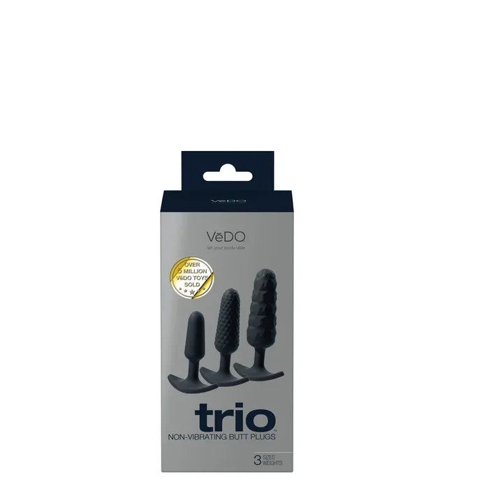 Trio Non-Vibrating Anal Butt Plug Set – Blue