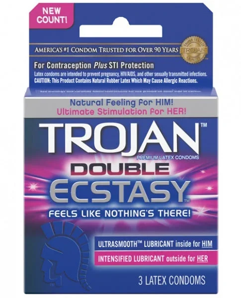 Trojan Double Ecstasy Condom – Box of 3