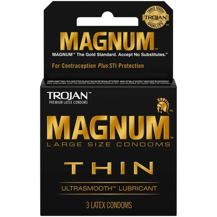 Trojan Magnum Thin Large Size Condoms – Box Of 3