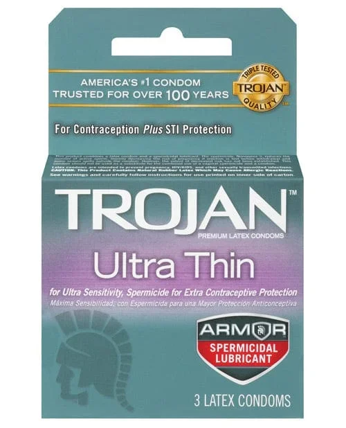 Trojan Ultra Thin Armor Spermicidal – Box Of 3