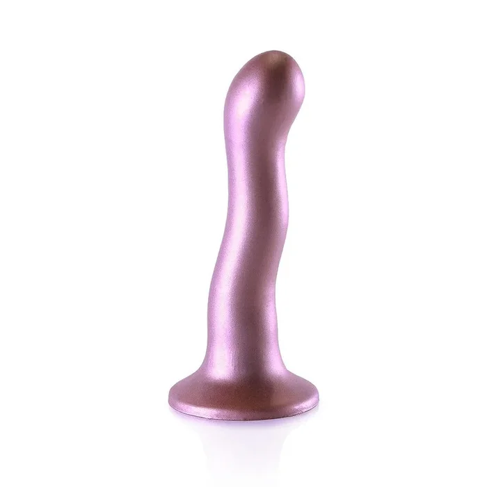 Ultra Soft Silicone 7 Inch Curvy G-Spot Dildo – Rose Gold
