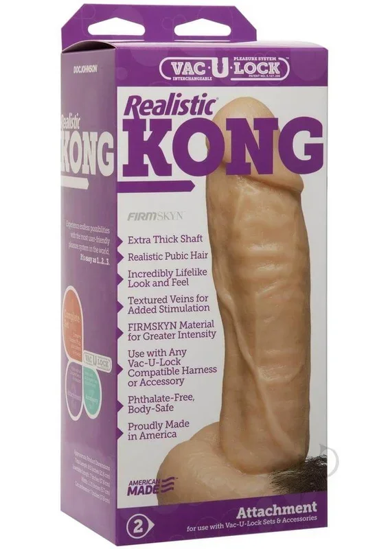 Vac-U-Lock Kong Realistic Dildo – King-Sized Pleasure